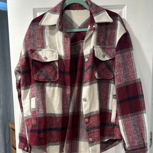 Plaid Button-Up Jacket